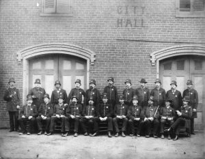 The Knoxville police force gathers in front of city hall in the early 1880s. Photo provided by Knoxville News Sentinel archives