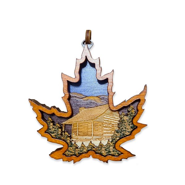 Great Smoky Mountains National Park Fall Leaf Wood Ornament