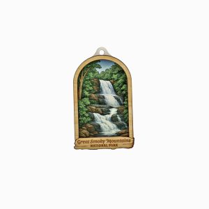 Great Smoky Mountains National Waterfall Wood Ornament
