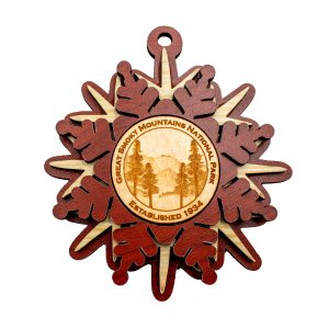 Great Smoky Mountains National Park Snowflake Wood Ornament