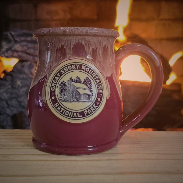 Great Smoky Mountains National Park Cranberry Cabin Pottery Mug