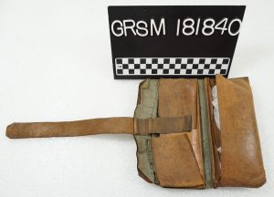 Donated to Great Smoky Mountains National Park by the great-great-granddaughter of Cades Cove resident Elijah Oliver, this wallet came stuffed with bits and pieces of important papers spanning decades. Provided by Great Smoky Mountains National Park Collections Preservation Center.