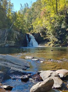 The trailhead for Abrams Falls sits about halfway along the 11-mile loop through Cades Cove at the number 10 marker. Photo by Sue Wasserman.