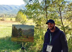 The inaugural 2022 Plein Air in the Smokies event hosted by Friends of the Smokies brought 20 nationally acclaimed artists to the area to create work inspired by the picturesque surroundings. The experience was also a first for artist Dan Mondloch, who had never before visited the national park. Photo by Sue Wasserman.