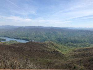 The Shuckstack Fire Tower offers panoramic views of the western Smokies and is accessible via a short spur trail off the Appalachian Trail.