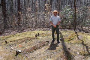 Antoine Fletcher—science communicator at Great Smoky Mountains National Park and head of the African American Experiences in the Smokies Project—coordinates efforts to share the untold stories of Black life in and around the park. The project has brought attention to several gravesites in the Smokies that hold the remains of those enslaved by some of the area’s earliest settlers. Using research and funding support from the project, a new wayside sign will be erected at Mingus Mill to identify the nearby Enloe Enslaved Cemetery. Provided by NPS.