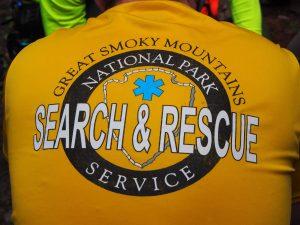 The iconic mustard-yellow t-shirt that identifies members of search and rescue (SAR) crews. Photo by David Brill.
