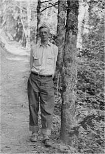 Benton MacKaye on the AT. Courtesy of Appalachian Trail Conservancy.