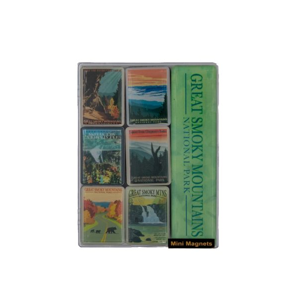 Great Smoky Mountains National Park Mini Magnet Pack Retro Design