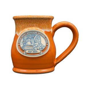 Seasonal fall ceramic mug in orange from Smokies Life