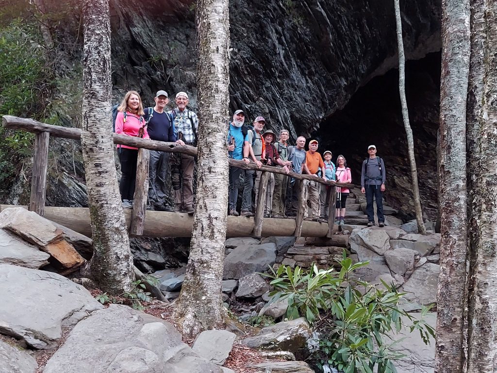 Smoky Mountains Hiking Club members hiked the Alum Cave Trail to Mount Le Conte on March 23 as one of the club’s ten Centennial Challenge Hikes. Photo provided by Smoky Mountains Hiking Club.