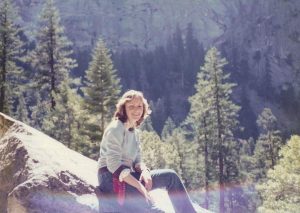 Rematore enjoys the view at Yosemite National Park as a high school student in the late 1970s, where her love for the national parks began. Photo provided by Denise Matsuoka. 