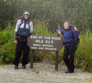 Jacki Harp and her dad reach the end of the road during a 2021 trip to Denali National Park in Alaska. Photo provided by Jacki Harp. 