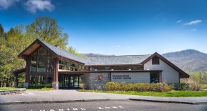 The Oconaluftee Visitor Center, completed in 2011, was donated to the park by Smokies Life, just one example of the many ways the organization works with the park to fulfill its needs. Photo provided by Joye Ardyn Durham.