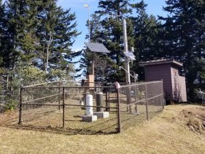 Great Smoky Mountains National Park is home to several environmental observation points, including this one monitoring weather at Newfound Gap. Photo by Derek Eisentrout, Morristown, Tennessee, NWS weather forecasting office.