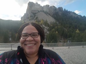 Since her writer’s residency in 2019, Latria Graham has made it a point to visit as many national parks during her travels as she can, such as this trip to Mount Rushmore National Memorial in South Dakota. Photo courtesy of Latria Graham.
