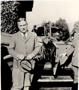 John D. Rockefeller Jr. visits the Grove Park Inn in Asheville on November 17, 1928. Photo courtesy of Rockefeller Archive Center.