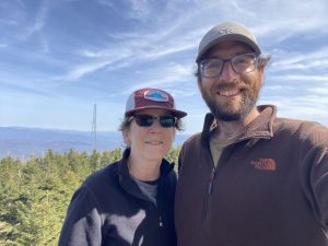 Matthew Podolski and his mother Candy stand atop Kuwohi during their 2022 thru-hike of the Appalachian Trail. Photo by Matthew Podolski.