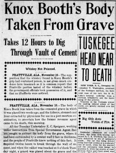 Newspaper clipping from 1915.