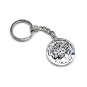 Great Smoky Mountains National Park Hiking Boots Spinner Keychain