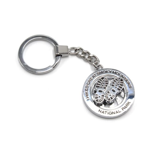 Great Smoky Mountains National Park Hiking Boots Spinner Keychain