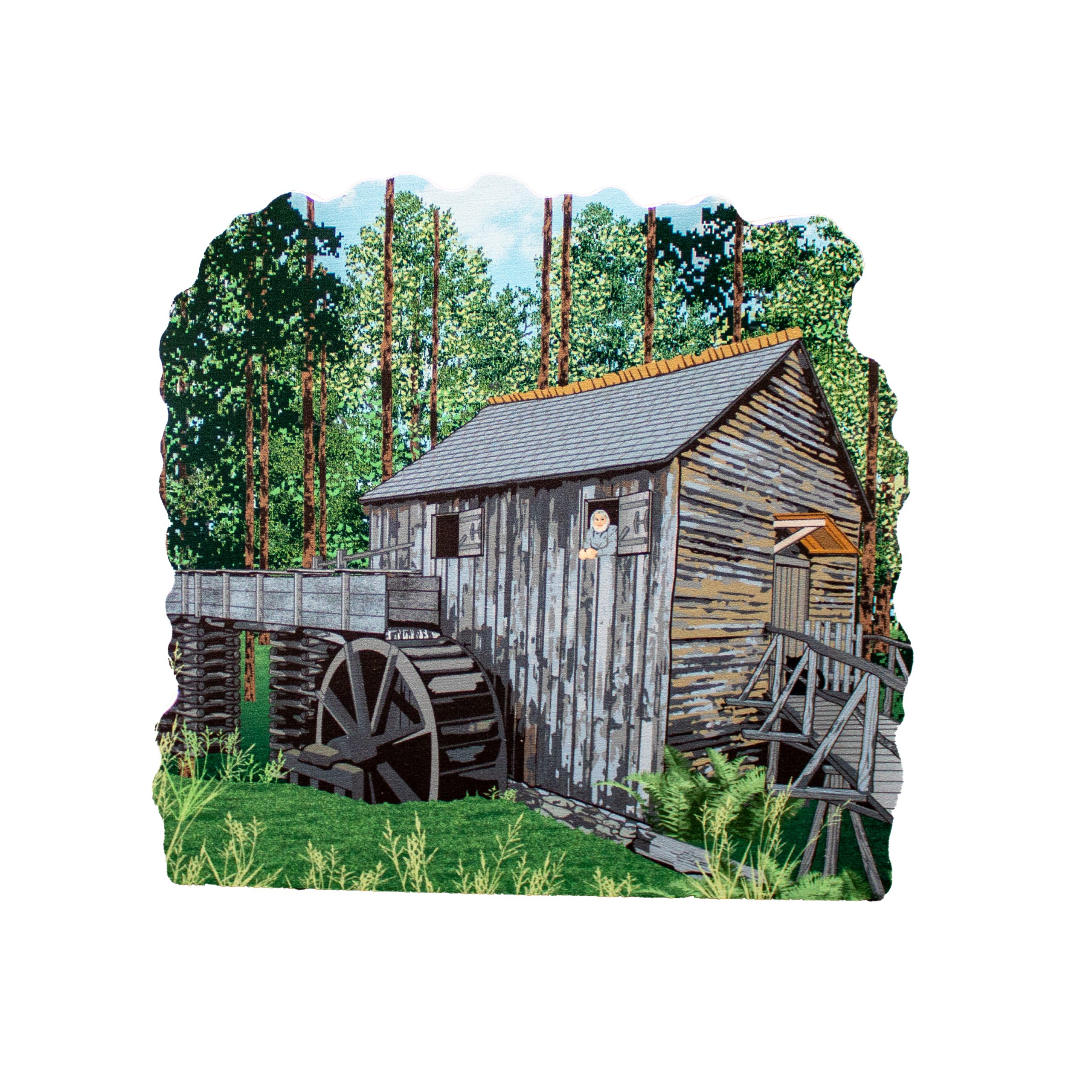 Great Smoky Mountains National Park Collectible Wood Replica: John P. Cable Grist Mill