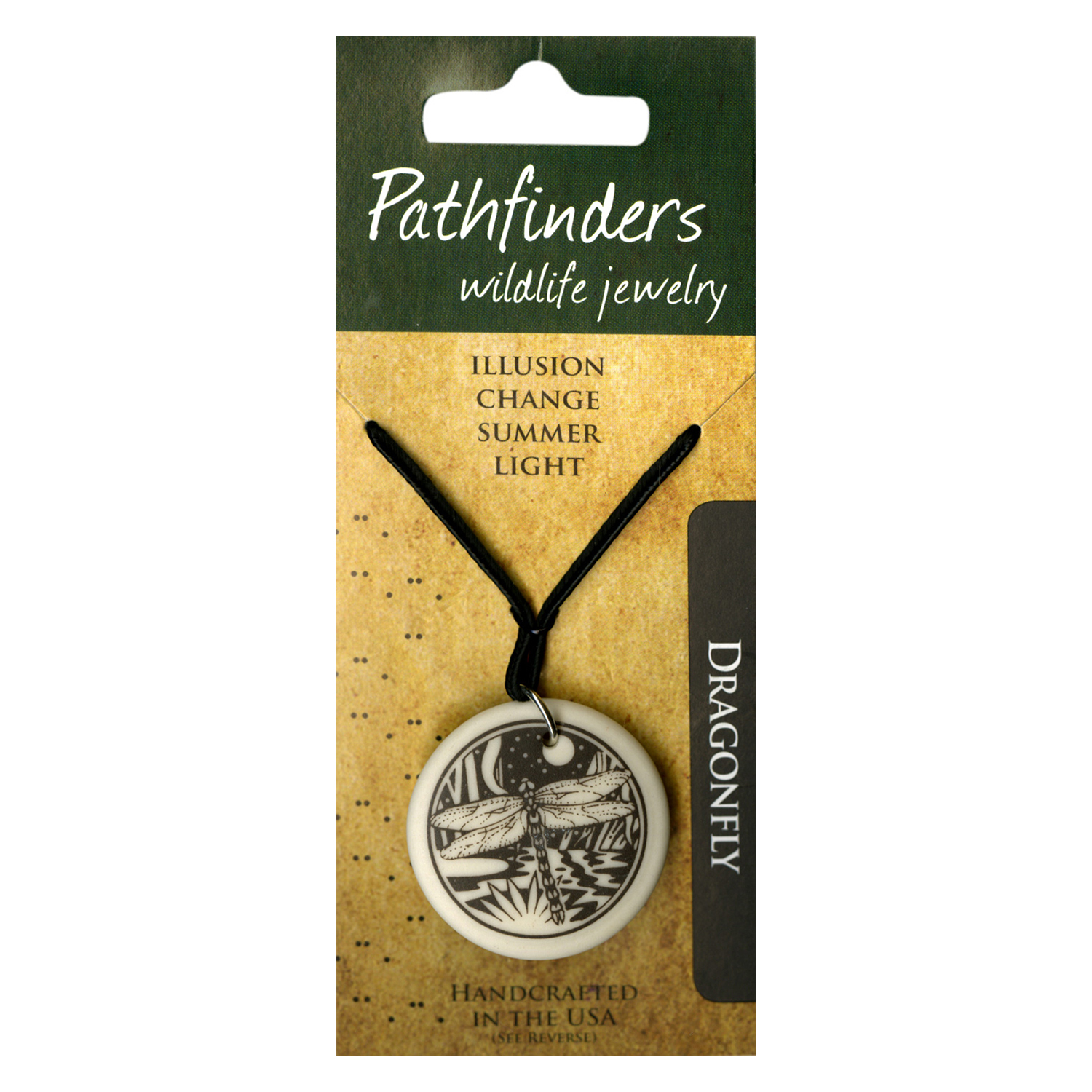 Dragonfly Porcelain Pendant Necklace