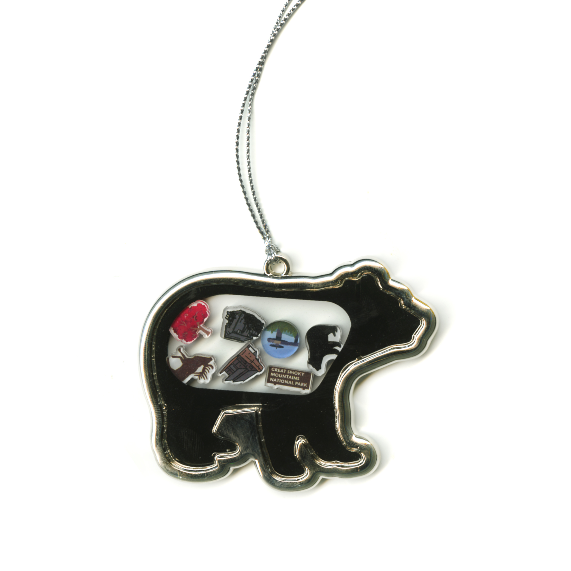 Bear Ornament with Floating Charms