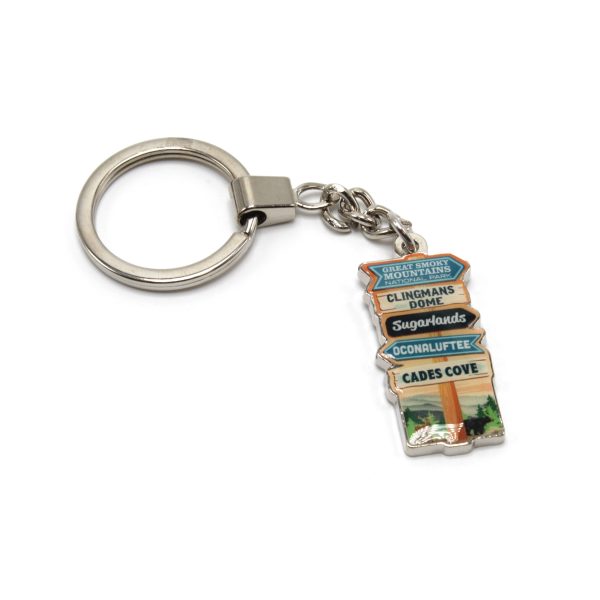 Great Smoky Mountains National Park Signpost Keychain