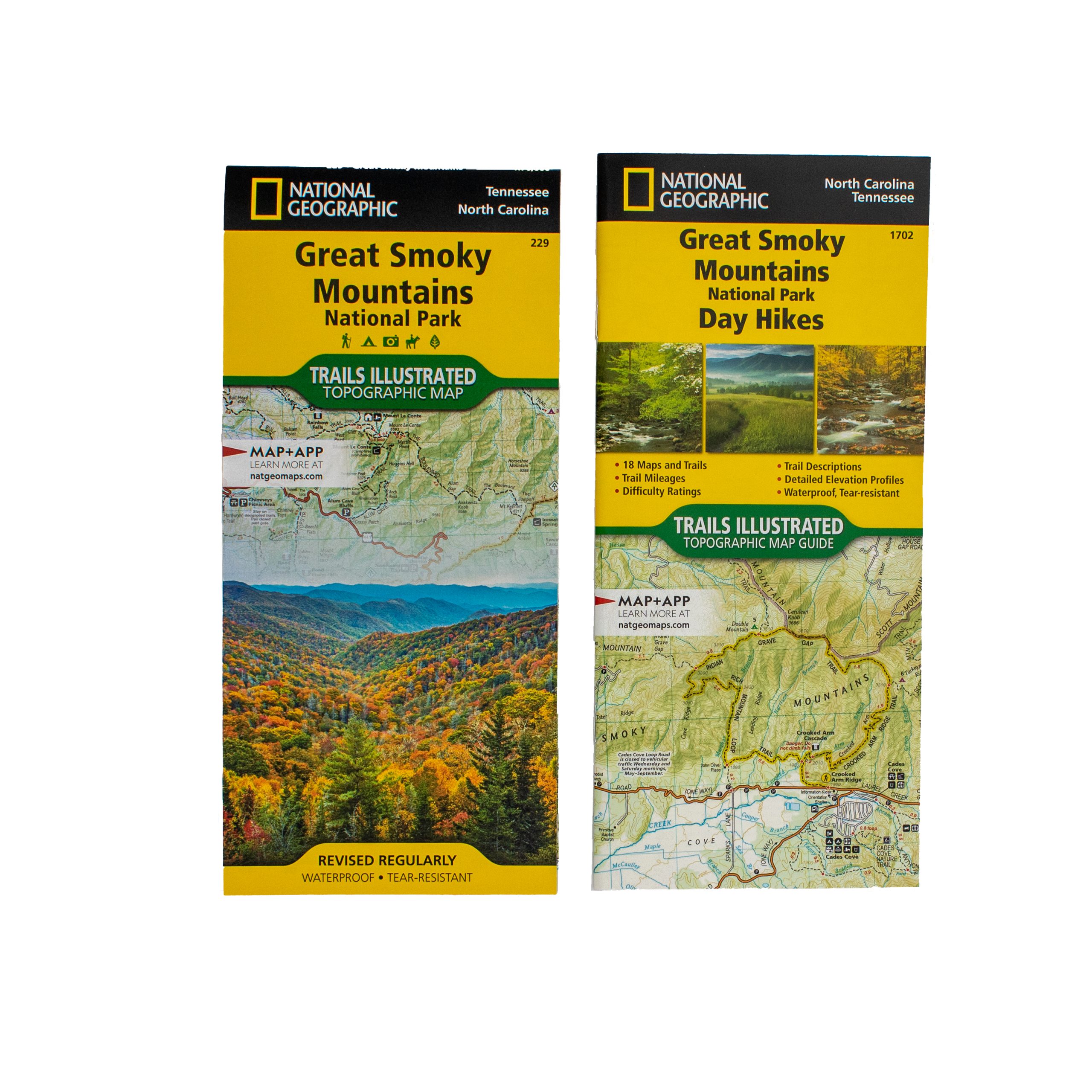National Geographic Great Smoky Mountains National Park Map and Day Hikes Set