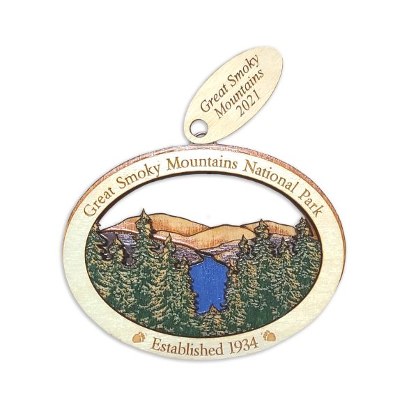 Great Smoky Mountains National Park Mountain Scene Wood Ornament - Image 2