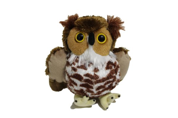 Mini Great Horned Owl Plush Toy