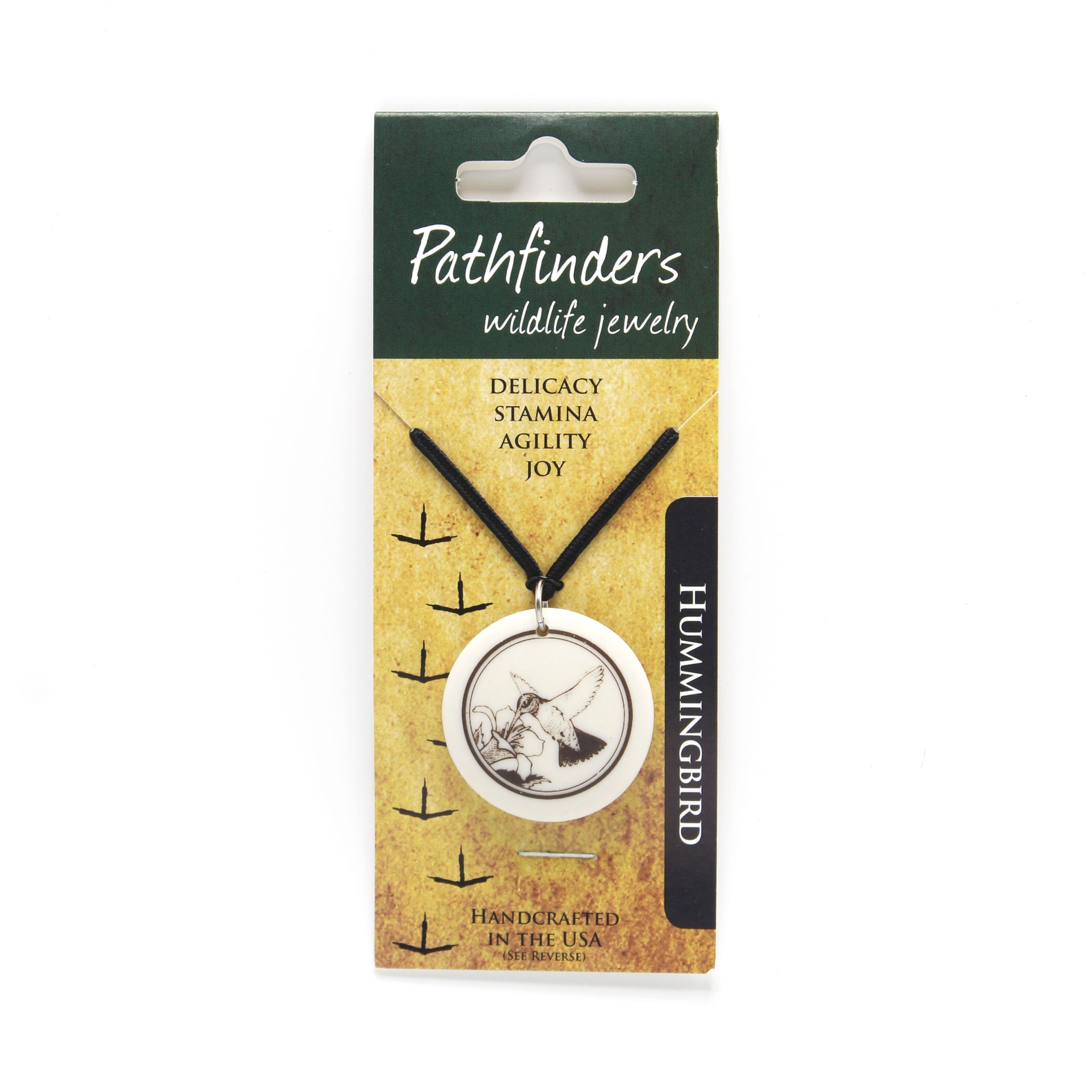 Hummingbird Porcelain Pendant Necklace