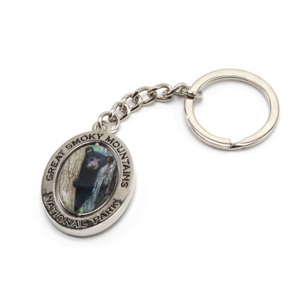 Great Smoky Mountains National Park Bear Cub Spinner Keychain