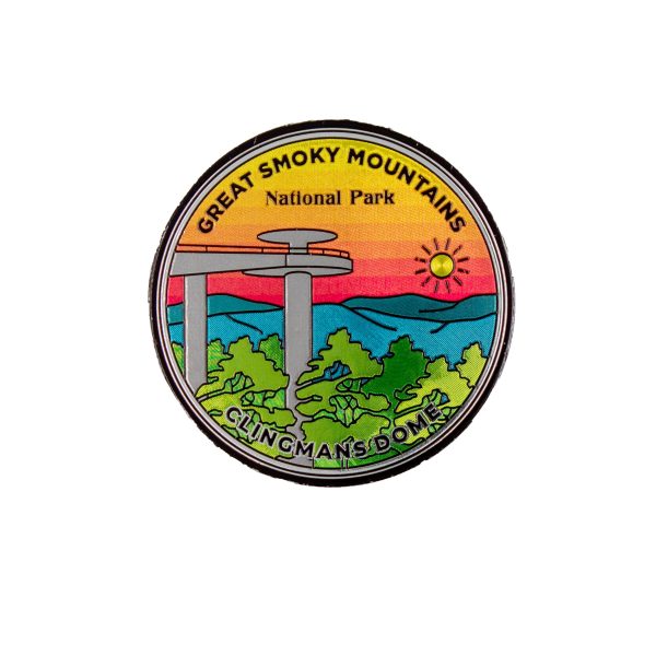 Great Smoky Mountains National Park Clingmans Dome Foil Magnet