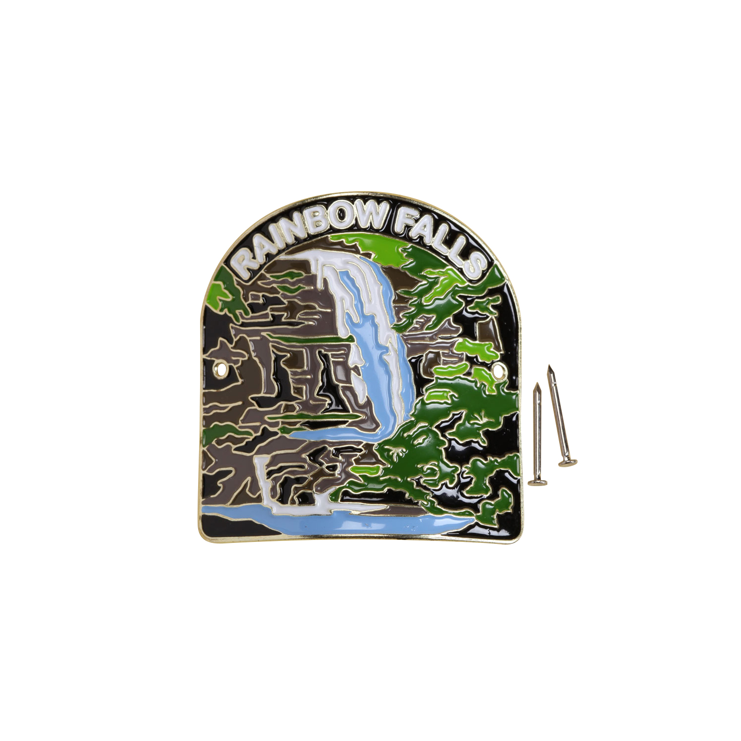 Rainbow Falls Hiking Medallion