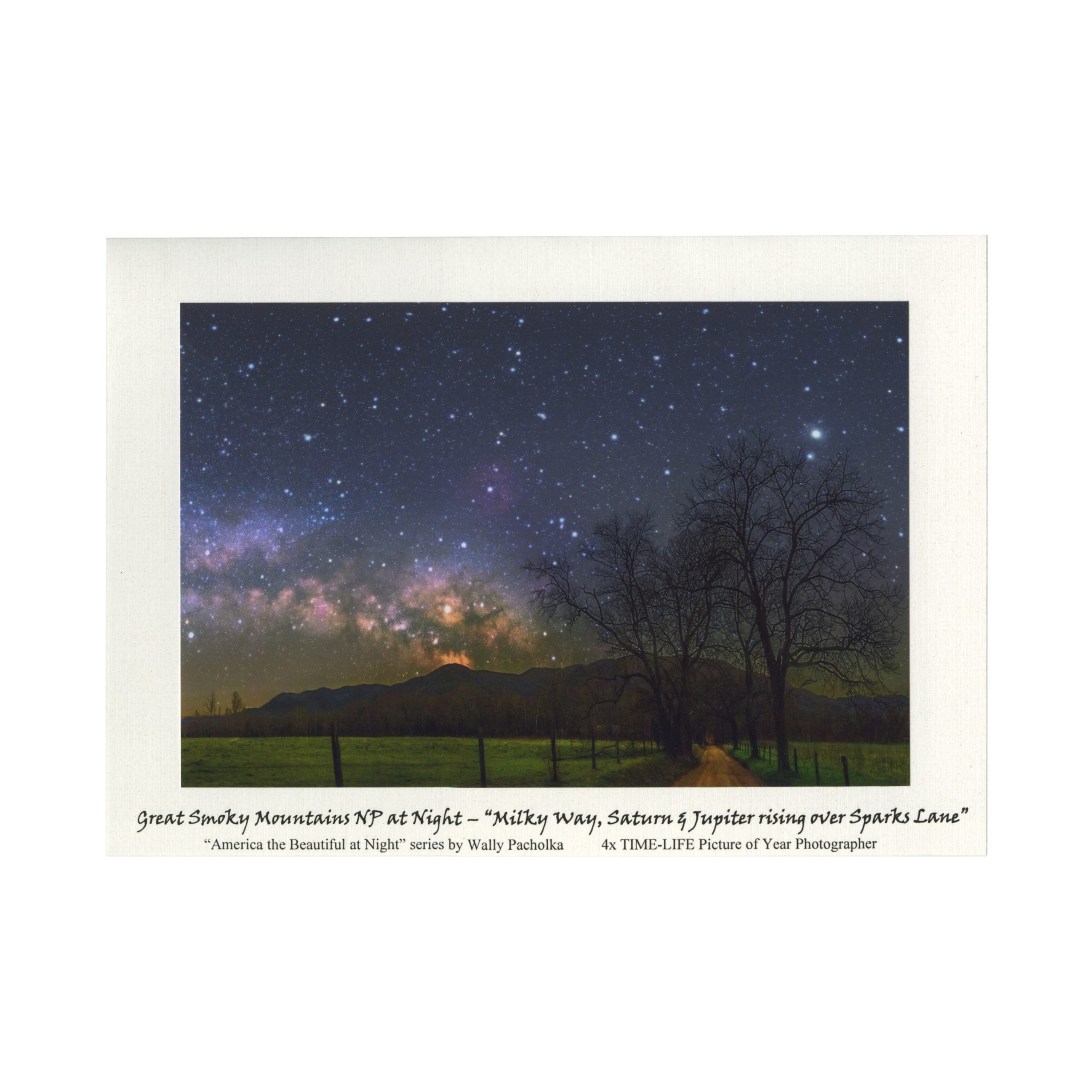 Milky Way, Saturn & Jupiter rising over Sparks Lane Print