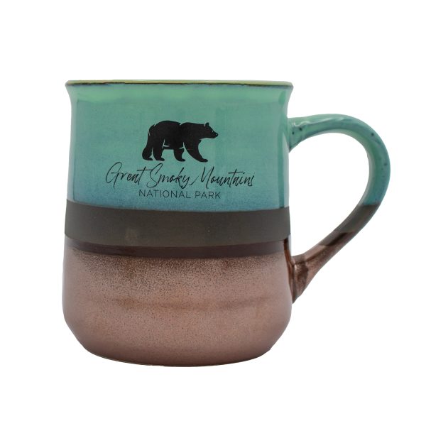 Great Smoky Mountains National Park Turquoise and Copper Bottom Mug