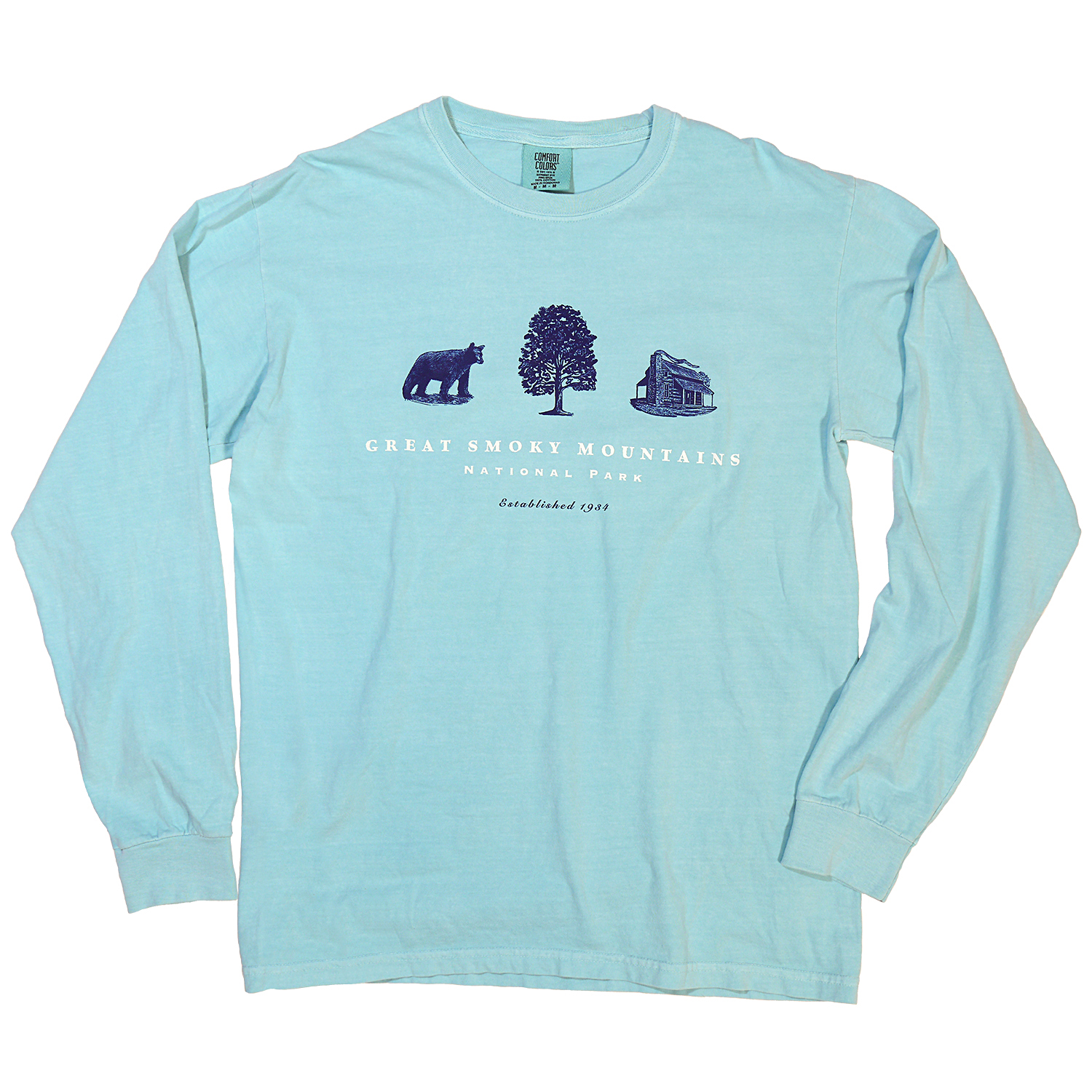 Great Smoky Mountains National Park Historic Cabin Long Sleeve Shirt - Image 2
