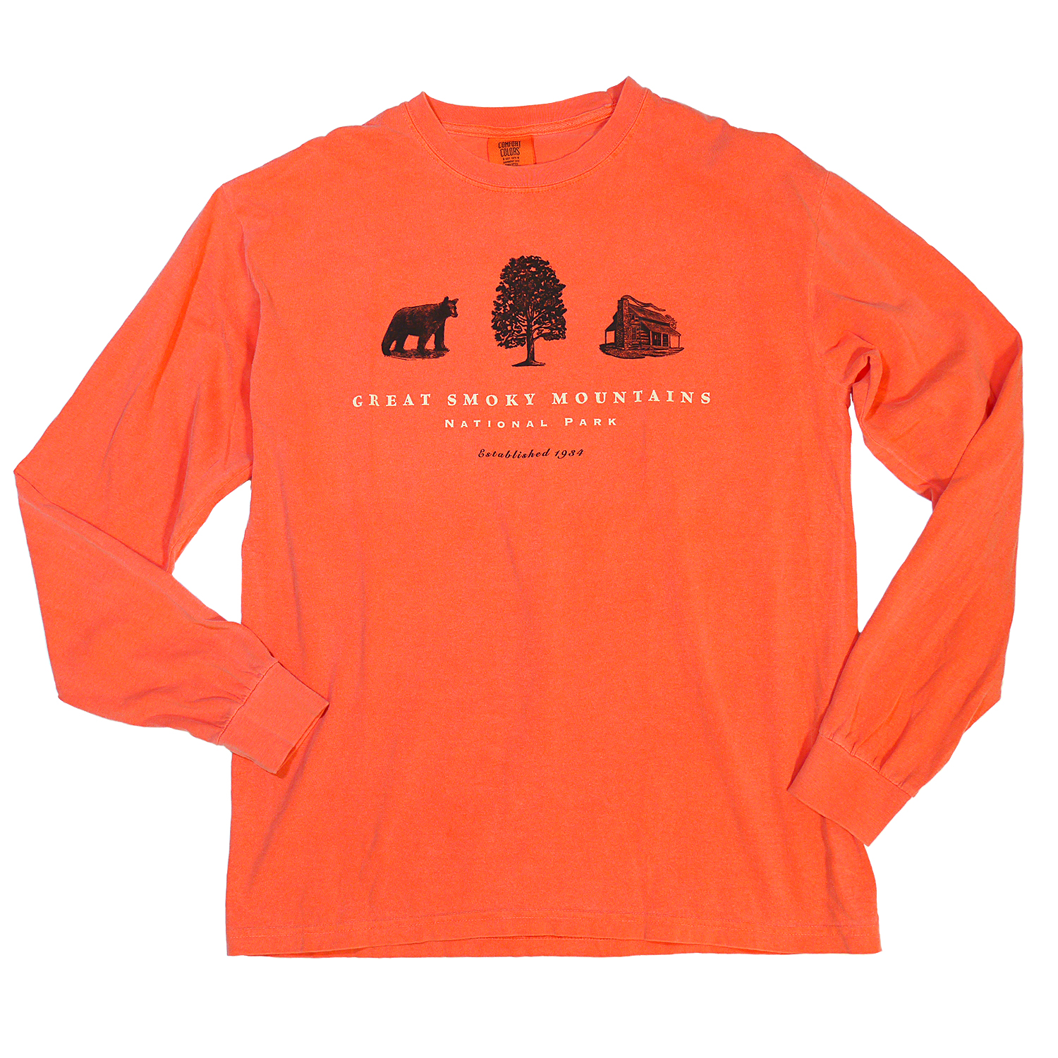 Great Smoky Mountains National Park Historic Cabin Long Sleeve Shirt - Image 4