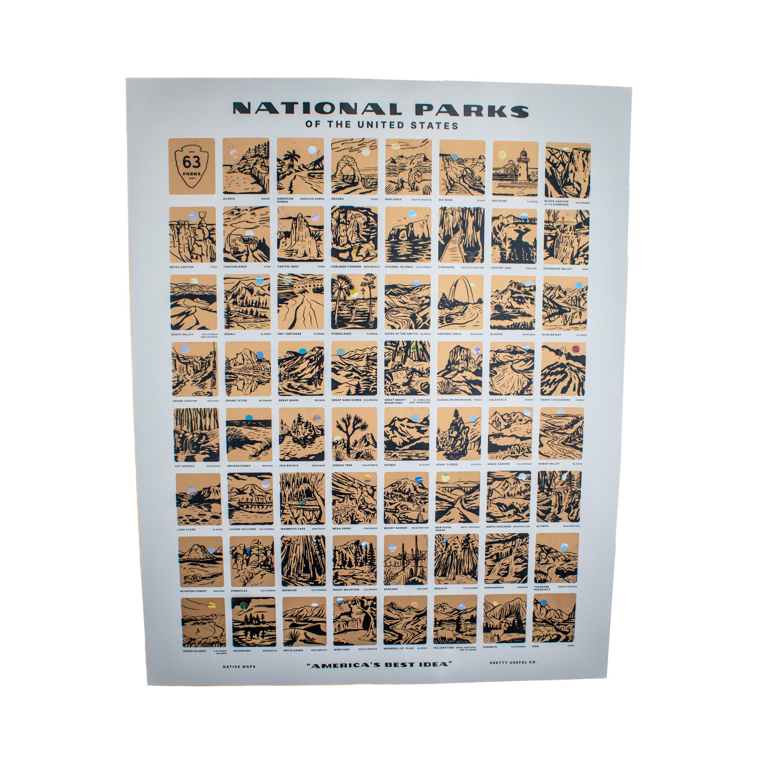 National Parks of the United States - Parks Map Scratch Off 151245 1 Scaled