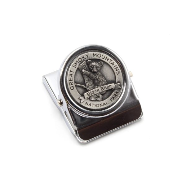 Great Smoky Mountains National Park Bear Cub Pewter Magnet Clip
