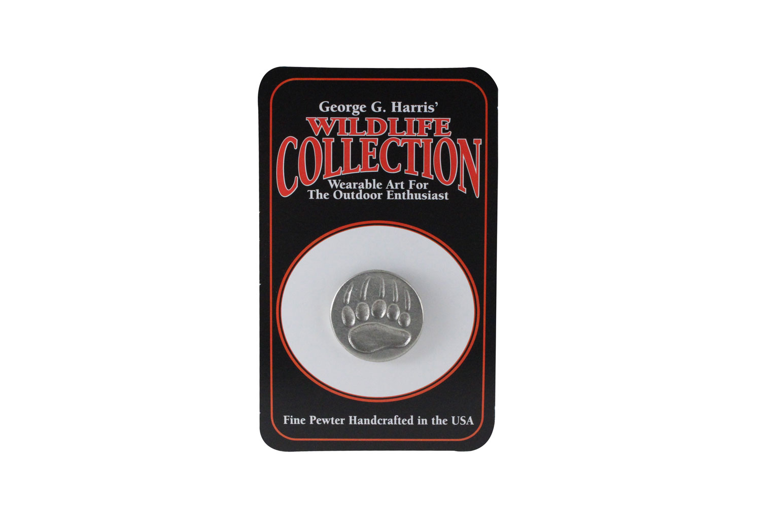 Pewter Bear Track Pin