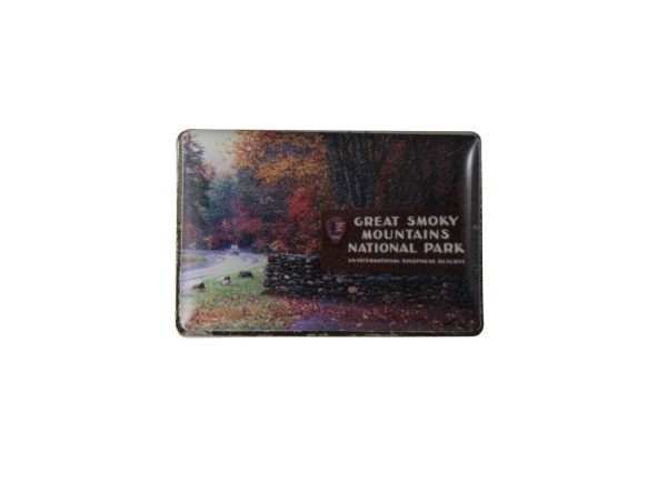 Great Smoky Mountains National Park Fall Colors Sign Lapel Pin