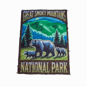 Great Smoky Mountains National Park Black Bear Family Puffer Blanket