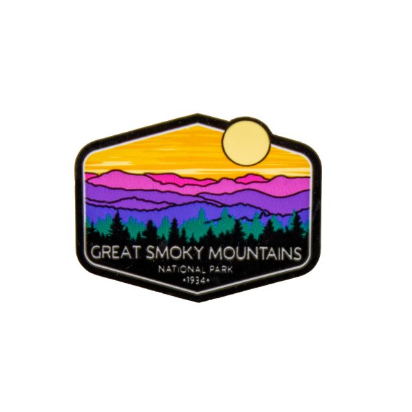 Great Smoky Mountains National Park Sunset Pines Mini Sticker