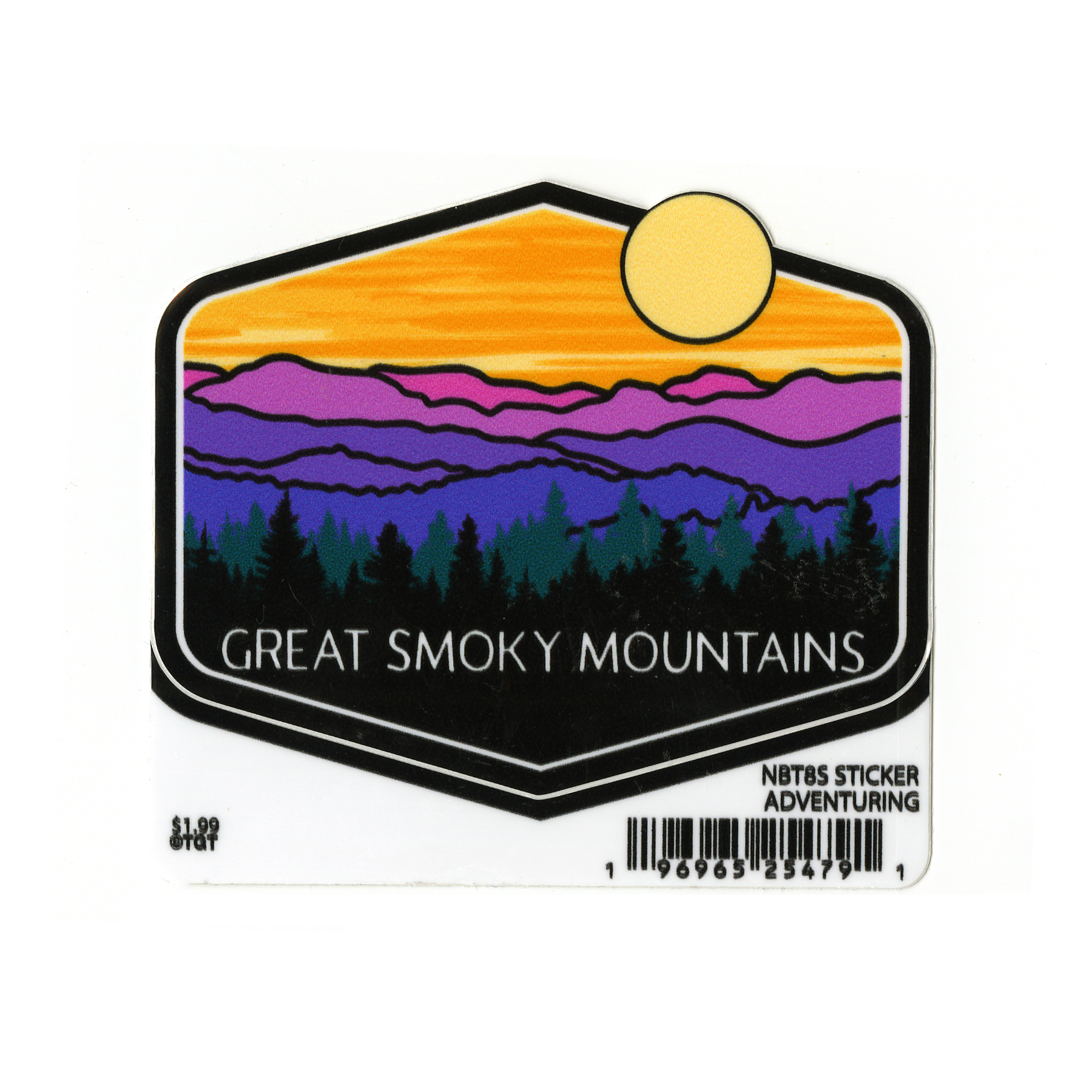 Great Smoky Mountains National Park Sunset Pines Sticker