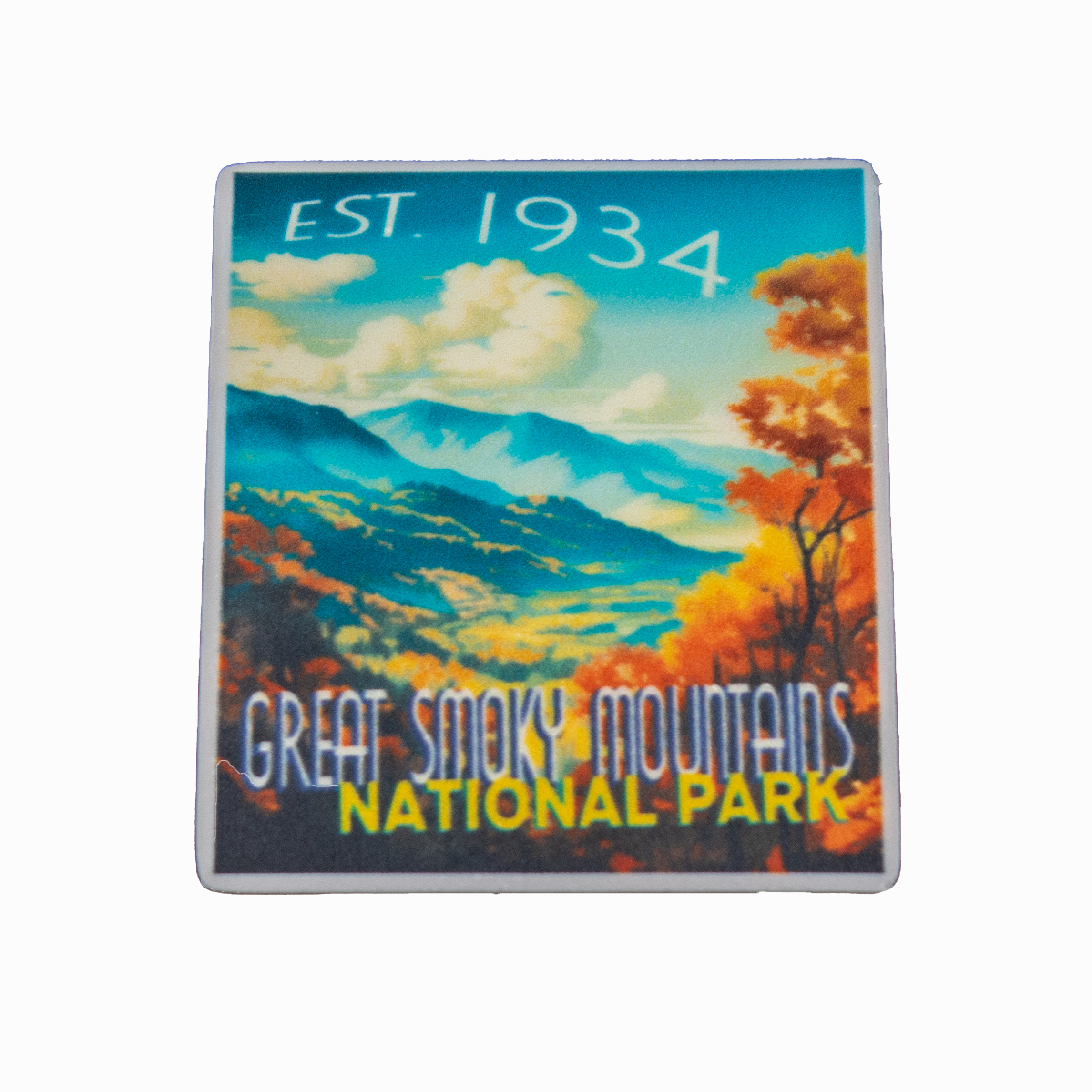 Great Smoky Mountains National Park Fall Mountain Scene Sticker