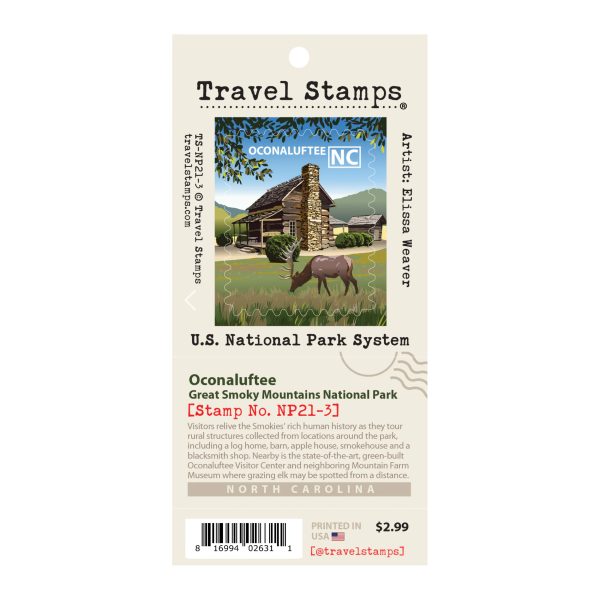 Oconaluftee Travel Stamp